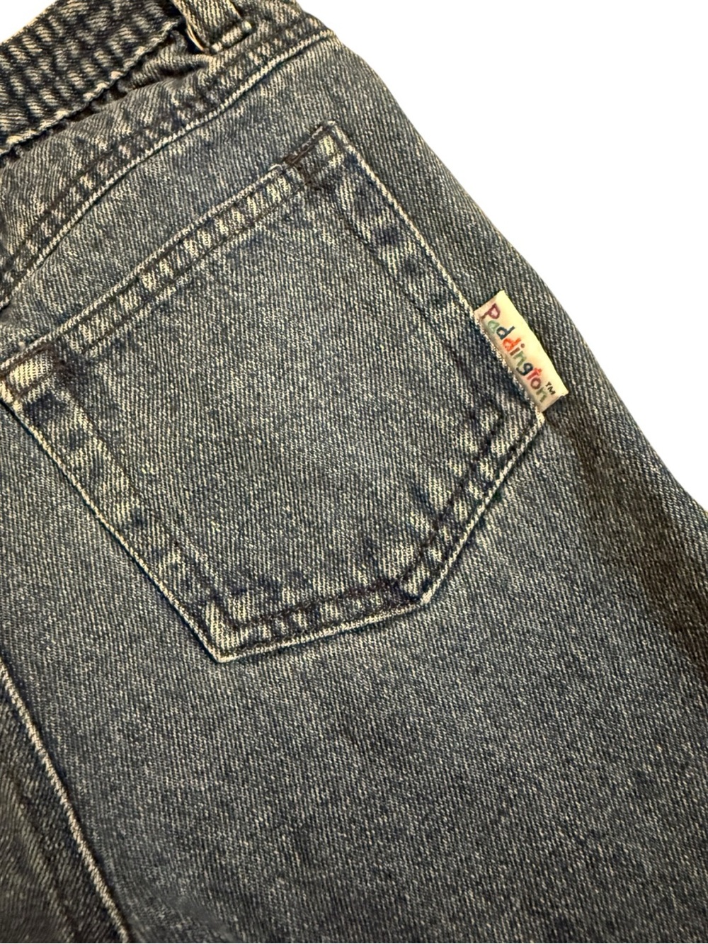 Vintage Paddington Baby Denim Jeans 24M Snap Leg 100% Cotton USA Style - Picture 4 of 7